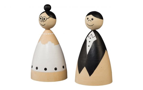 Wooden couple cones