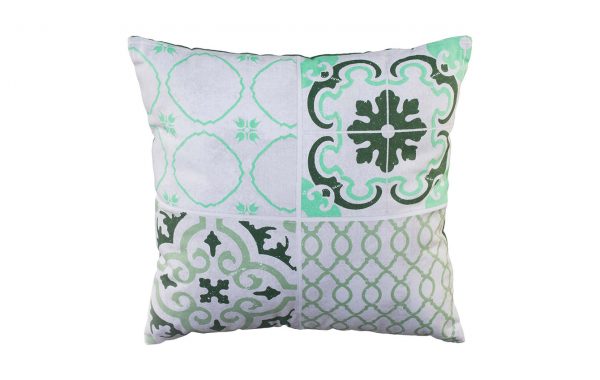 Cotton fabric pillow TILES