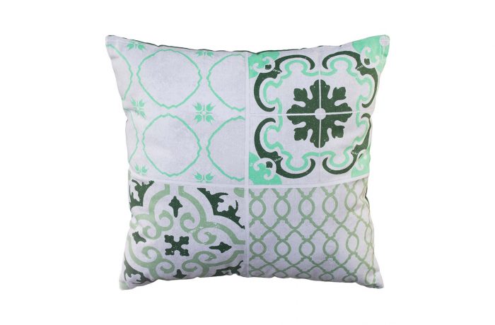 Cotton fabric pillow TILES