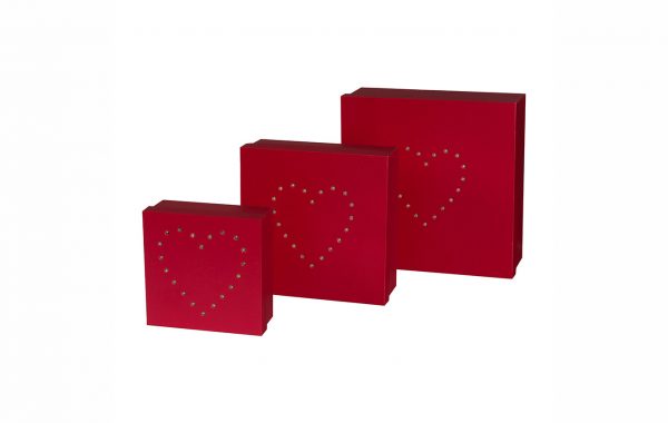 Present box heart decor