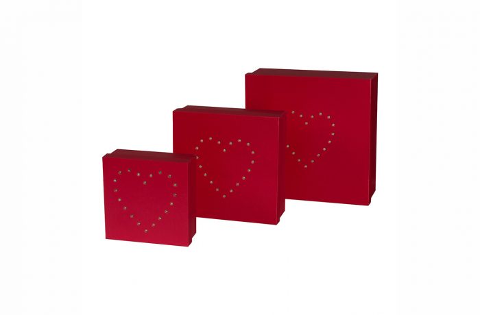 Present box heart decor