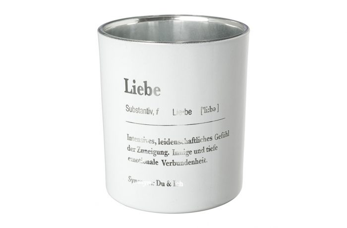 Glass Tealight “LIEBE”