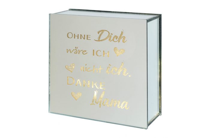 Glass Deco with LED “MAMA”