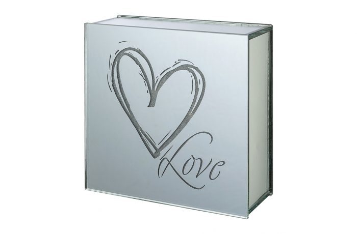 Glass Deco with LED “LOVE”